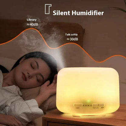 500ML Air Humidifier Essential Oil Diffuser Aroma Diffuser With Colorful Night Lights USB Humidifier Mini-Size Humidifier