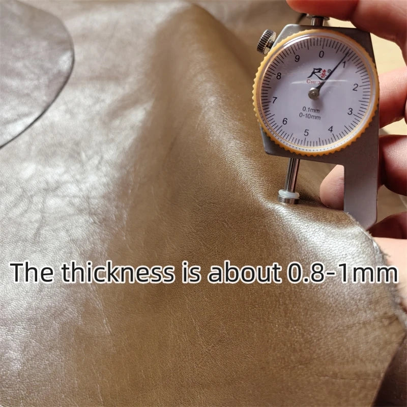 0.8/1mm Brown Oil Wax Sheepskin. First Layer Leather. Real Leather Fabric. Manual DIY For Bag Leather Repair. Whole Sheepskin