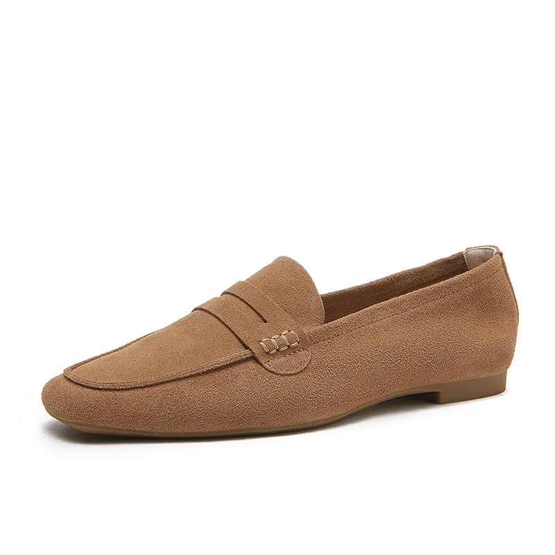 flat shoes Retro Nostalgic All Genuine Leather Women's Shoes Casual And Comfortable Walking loafers