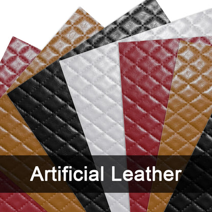 Diamond Checkered Stitching Embossed Leather High Quality Synthetic Leather Making Handicrafts for DIY Bags Watch Strap 30x68cm