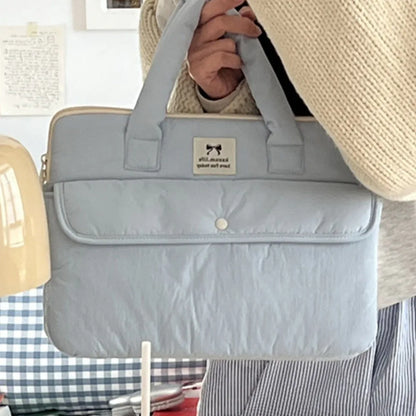 Travel Bag 15.6inch Portable Laptop Bags with Handle Lightweight Laptop Case Dual Zipper Cartoon Notebook Sleeve Women's Bag