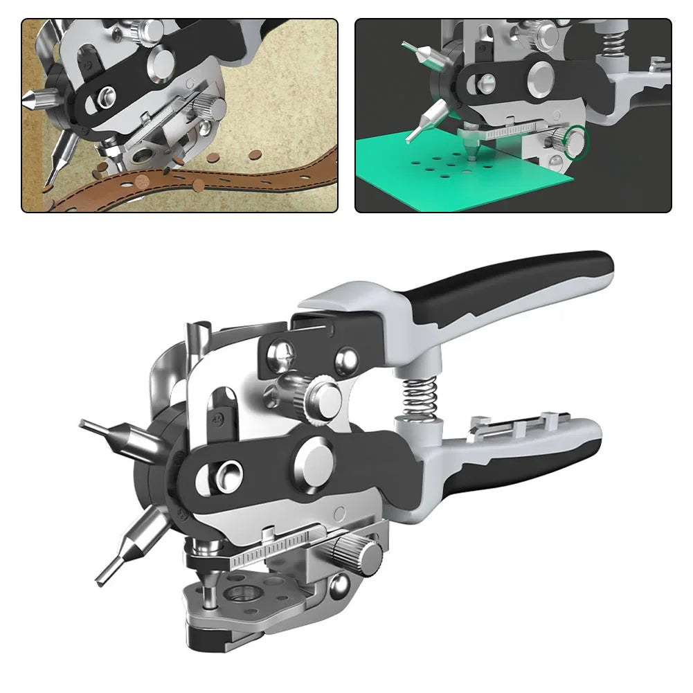 Leather Hole Punch Leather Tools Multifunctional Belt Puncher Household Punching Tool Handhold Belt Hole Puncher Crafts Tool