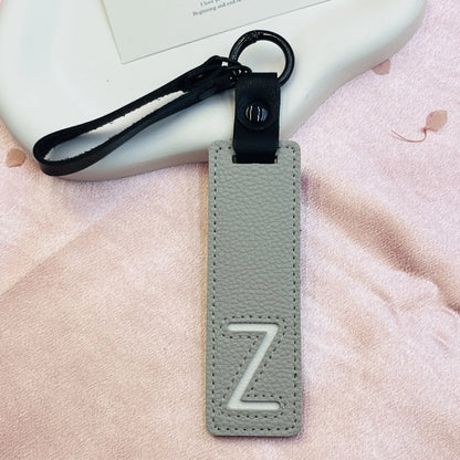 Accessory Display Hook Making Supplies Key Ring Pendant Keychain Accessories Keyring Holder Charm Gift 26 Letters Leather