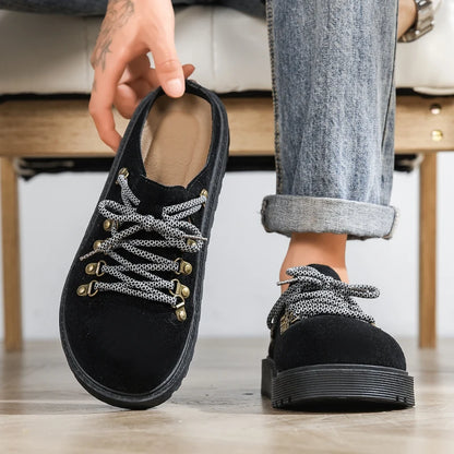 Smooth leather men business shoes formal casual footwear round toe flat sole durable for office party travel different scenes