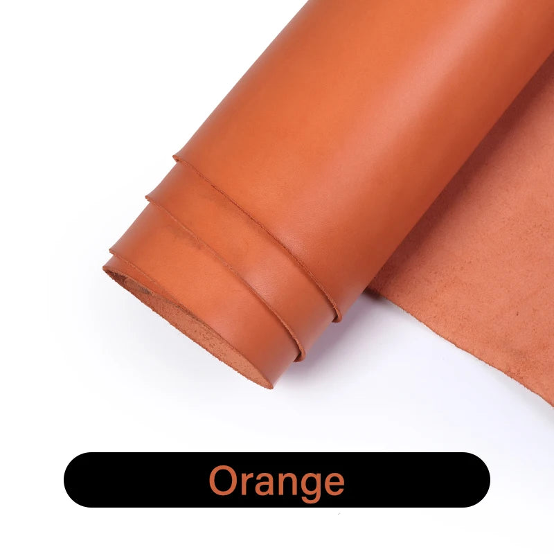 WUTA 3 Square Feet Irregular Colored Vegetable Tanned Cowhide Leather Piece DIY Full Grain Waxed Genuine Leather