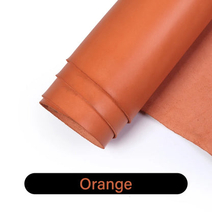 WUTA 3 Square Feet Irregular Colored Vegetable Tanned Cowhide Leather Piece DIY Full Grain Waxed Genuine Leather