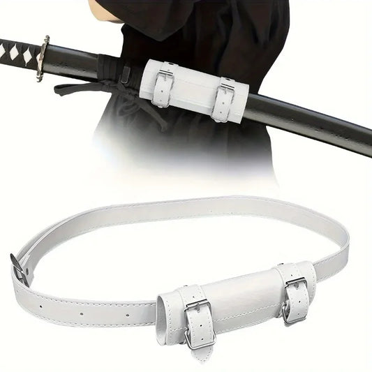 Fashion Cosplay Sword Holder Belt, Pu Leather Anime Sword Belt Accessories Samurai Costume Cosplay Accessories