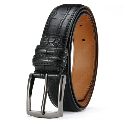Famous Brand Business Belt Men Top Quality PU Luxury Leather Waist Strap Black Male Automatic Buckle Jeans Belts for Men