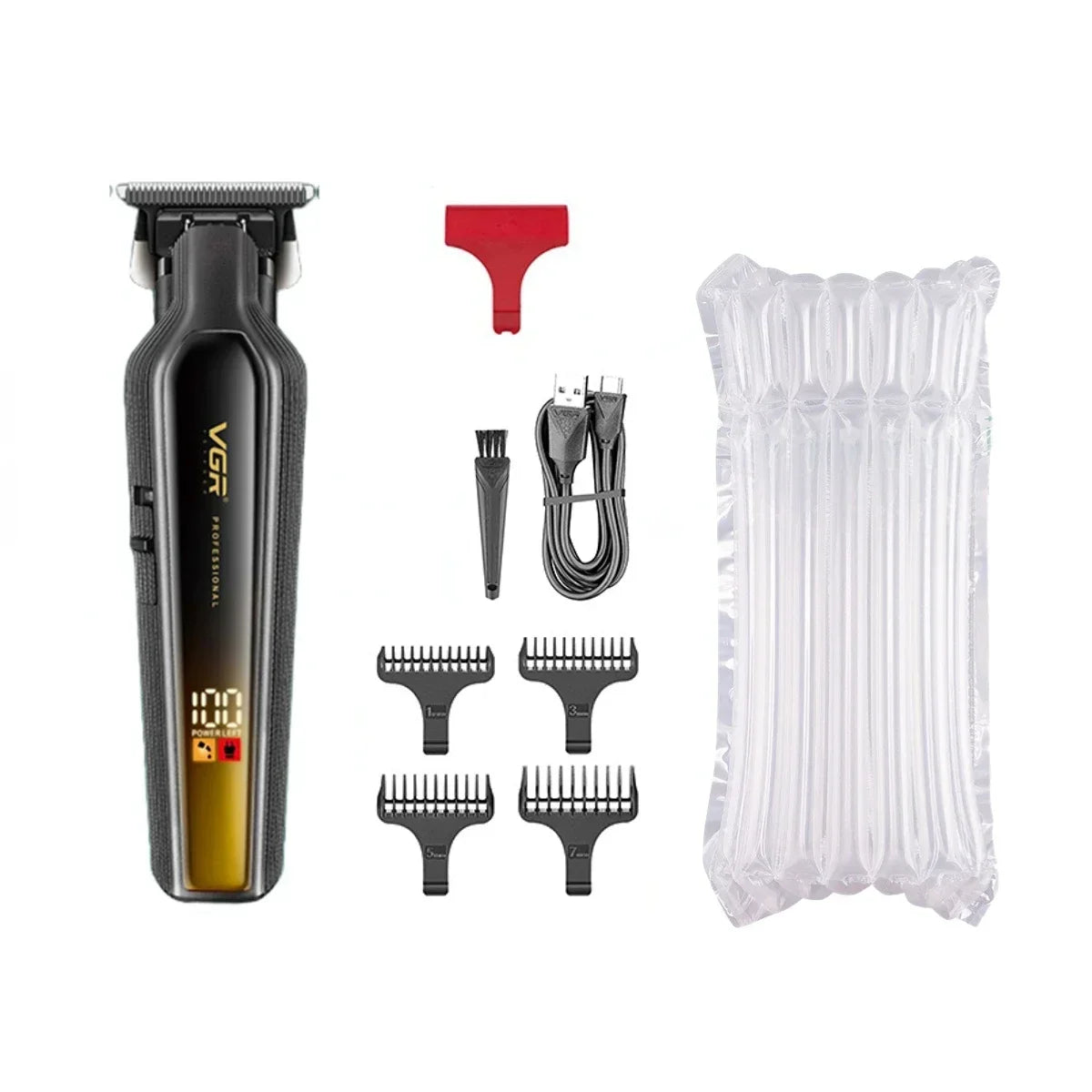 VGR Hair Trimmer Professional Clipper Rechargeable Haircut Machine Cordless Barber Digital Display Hair Trimmer for Men V-930