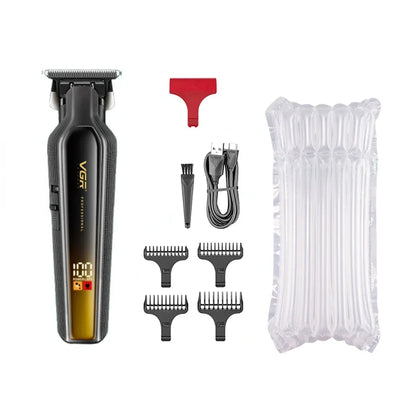 VGR Hair Trimmer Professional Clipper Rechargeable Haircut Machine Cordless Barber Digital Display Hair Trimmer for Men V-930