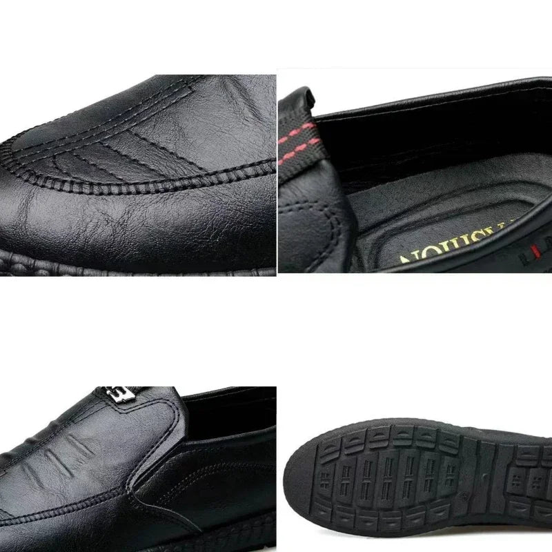 2025 Business Leather Shoes Moccasin Shoes Breathable Men's Casual Loafers Comfortable Shoes for Men Summer Men's Sneakers