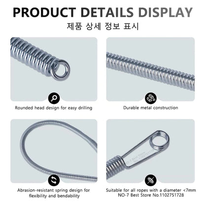 Bendable Spring Drawstring Threader, Flexible Metal Elastic Band Rope Threading Tool, for Sweatpants Hoodies, Sewing Accessories