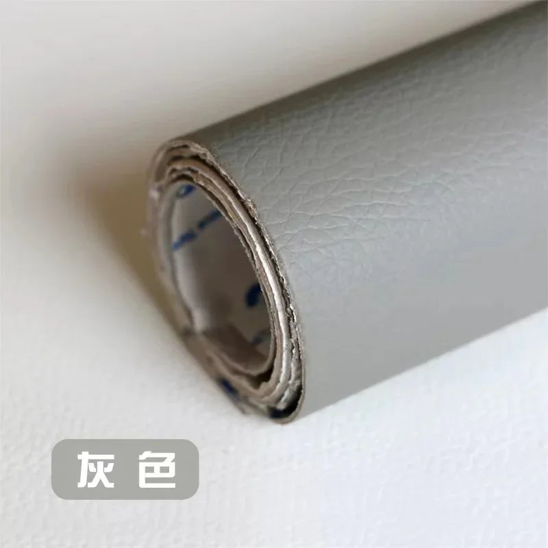 PU Artificial Faux Leather Self-adhesive Fabric for Upholstery Interior Car Seats Patches Bags Furniture Leatherette Fabrics
