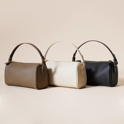 genuine leather women's handbag simple and elegant crossbody bag first layer cowhide trendy versatile underarm bag for women