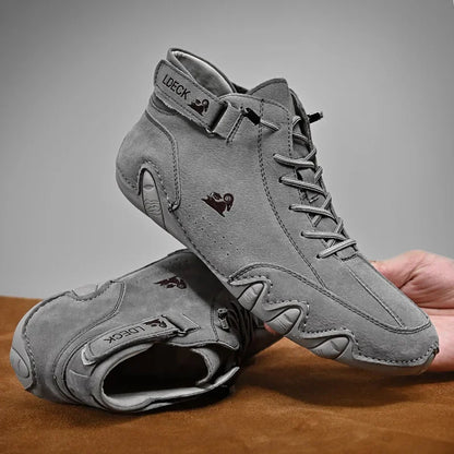Leather Shoes for Men 2023 New In Casual Luxury Man Boots Outdoor High Top Sneakers Fashion Roman Footwear Motorcycle Boots
