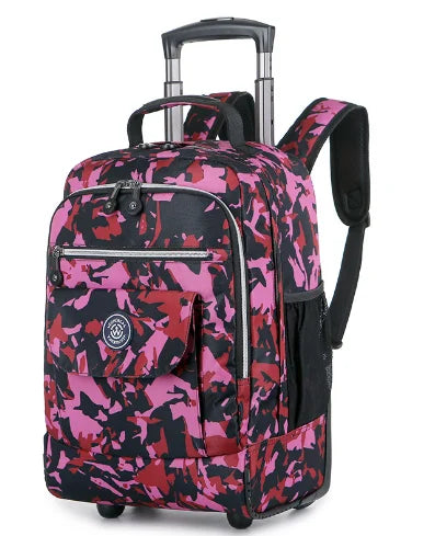 18 Inch Wheeled Backpacks for Laptop Waterproof Travel Trolley Backpack Large Capacity Men Trolley Bags Luggage Carry-on Bags