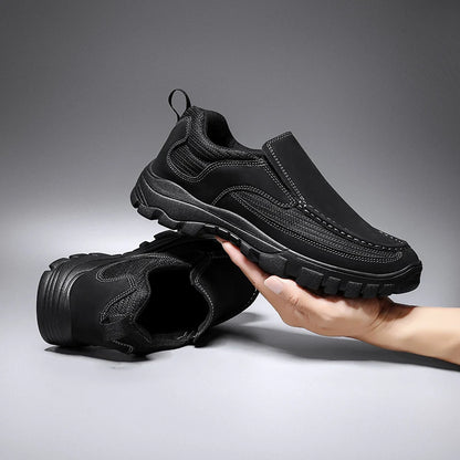 Handmade Leather Casual Shoes Men Sneakers Outdoor Men Shoes Breathable Flats Shoe Hot Sale Platform Slip On Men Loafers
