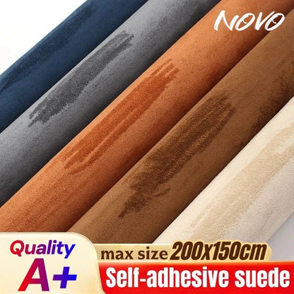 0.7mm Self Adhesive Suede Fabric Faux Leather Velvet Cloth for DIY Decor Interior Renovate Car Roofing Fabric Repair Sticker