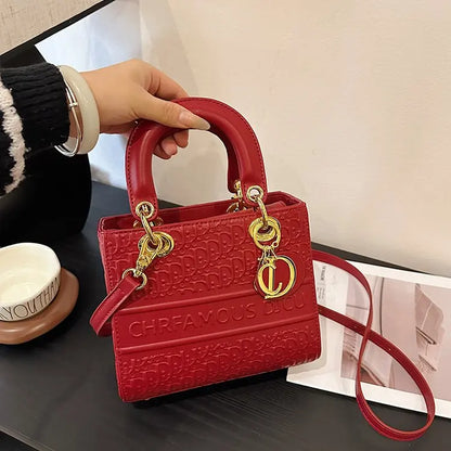 High-end Leather Ladies Hand Bags Popular Classic Elegant Classic Designer Paris Casual Simple Vintage Trendy Design Diaper Bag