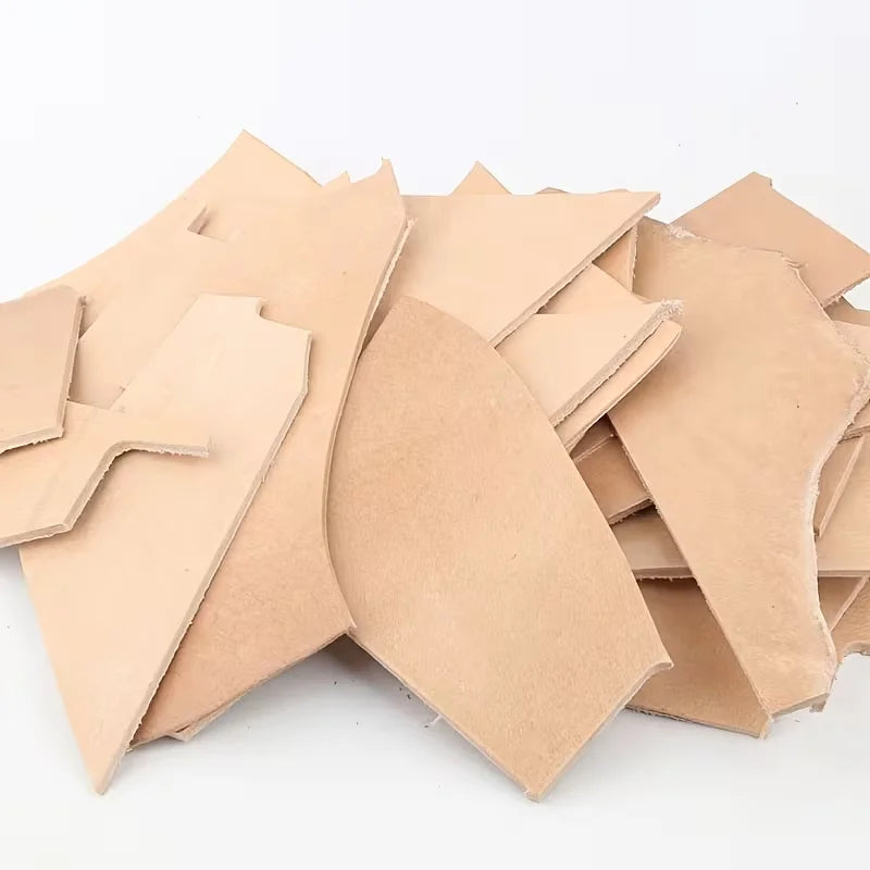 3.5mm thickness original color vegetable tanned leather head layer cowhide leather material, scraps, broken leather, stiff cowhi
