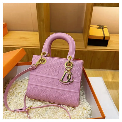 High-end Leather Ladies Hand Bags Popular Classic Elegant Classic Designer Paris Casual Simple Vintage Trendy Design Diaper Bag