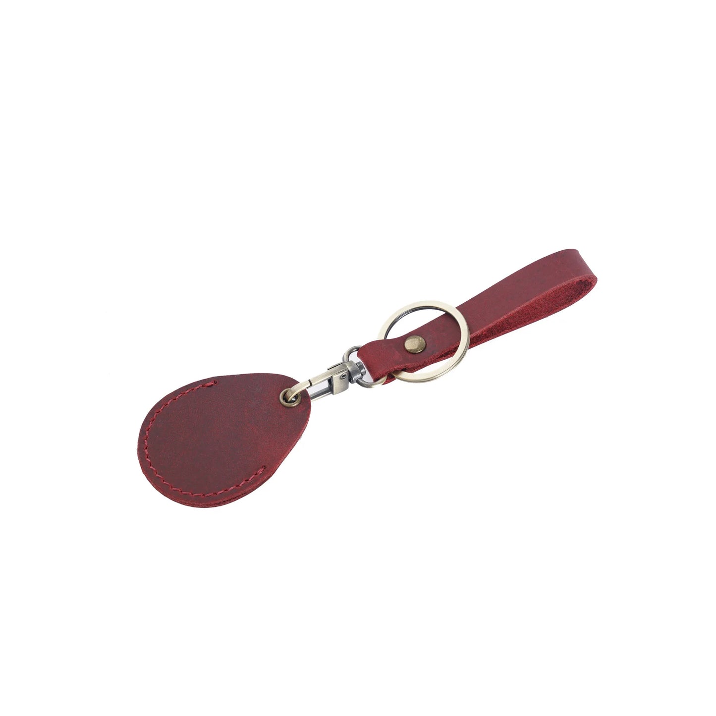 Leather Access Card Case Anti-lost Anti-fall Keychain Accessories, Leather Keychain Holder with Key Chain Ring