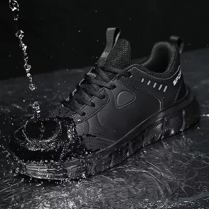 Men Hiking Shoes New Leather Windproof Lightweight Simple Versatile Jogging Male Sneakers Outdoor Non-Slip Wear Resistant Shoes