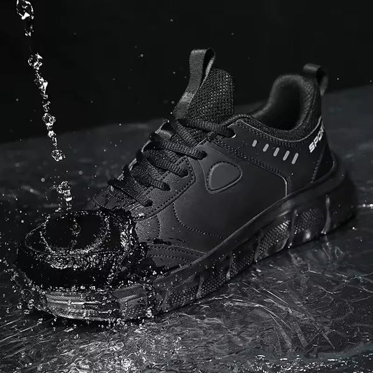 Men Hiking Shoes New Leather Windproof Lightweight Simple Versatile Jogging Male Sneakers Outdoor Non-Slip Wear Resistant Shoes