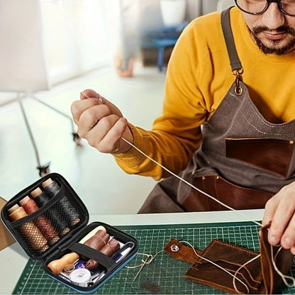 [Leather Working Kit] Leather Sewing Kit ，Large eye needle , Waxed Thread, Leather Upholstery Repair Kit, Leather Working Tools
