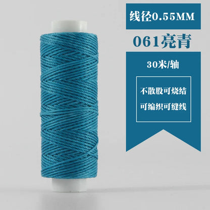 0.55mm Leather Waxed Sewing Thread For Hand Stitching Leather Cord DIY Bracelet Jewelry Making Round Waxed Line