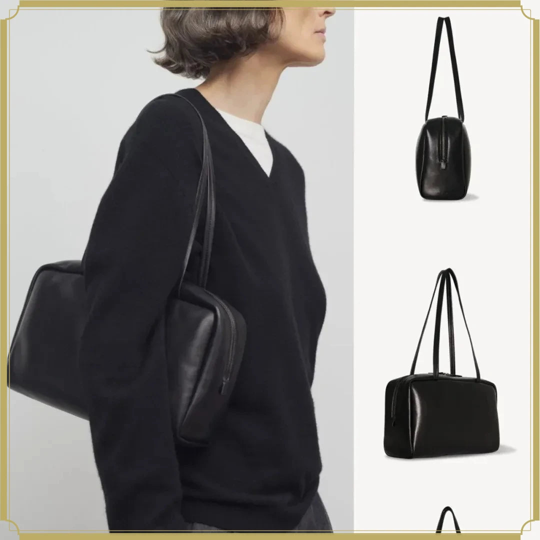 Handbags Shoulder Bag Women Female Sheepskin Bowling Bag Convenience for Commuting Single-shoulder Underarm Bag Leather Material