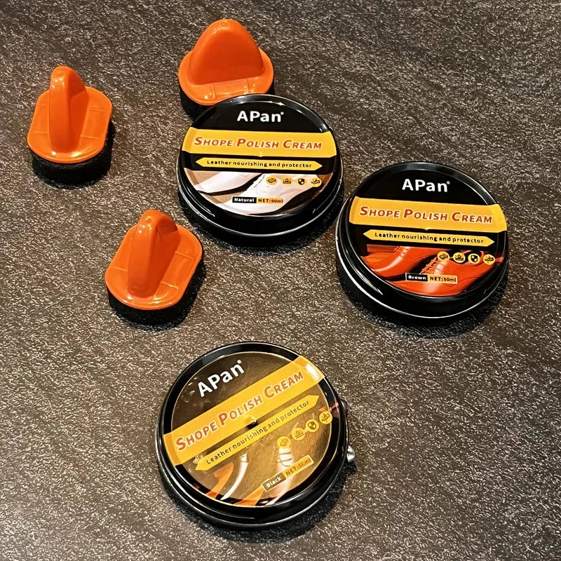Faux leather shoe polishing kit - Leather care agent shoe care cream colorless shoe wax car leather care and interior cleaner