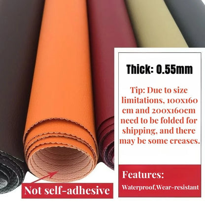 Non-stick Leather Fabric for Sofa Sewing Faux Leather Fabric Synthetic Material Arts Leathercraft DIY Large Size 1.6 Meters Wide