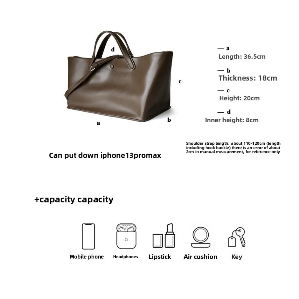 New Leather Niche Bag Casual Versatile Large Capacity Commuting Daily Fashion Exquisite Bag Daily Versatile Classic NO LOGO