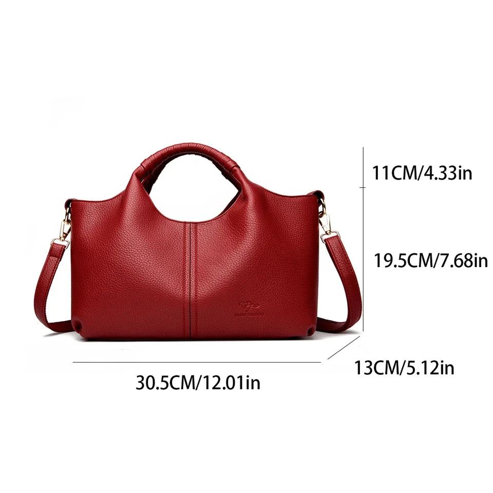 High Quality Soft Leather Women's Handbag Tote Bag Fashion Luxury Women Shoulder Bag Trendy Female Commute Crossbody Bags Wallet