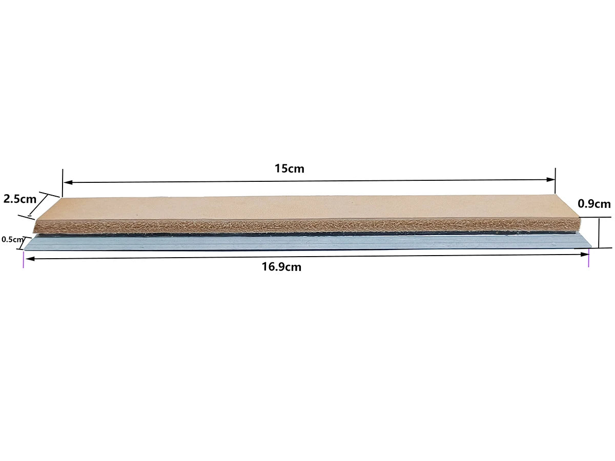 Knife Sharpening Leather Strop Polishing  Genuine leather 25mm With Aluminum alloy Blank 4mm Thickness