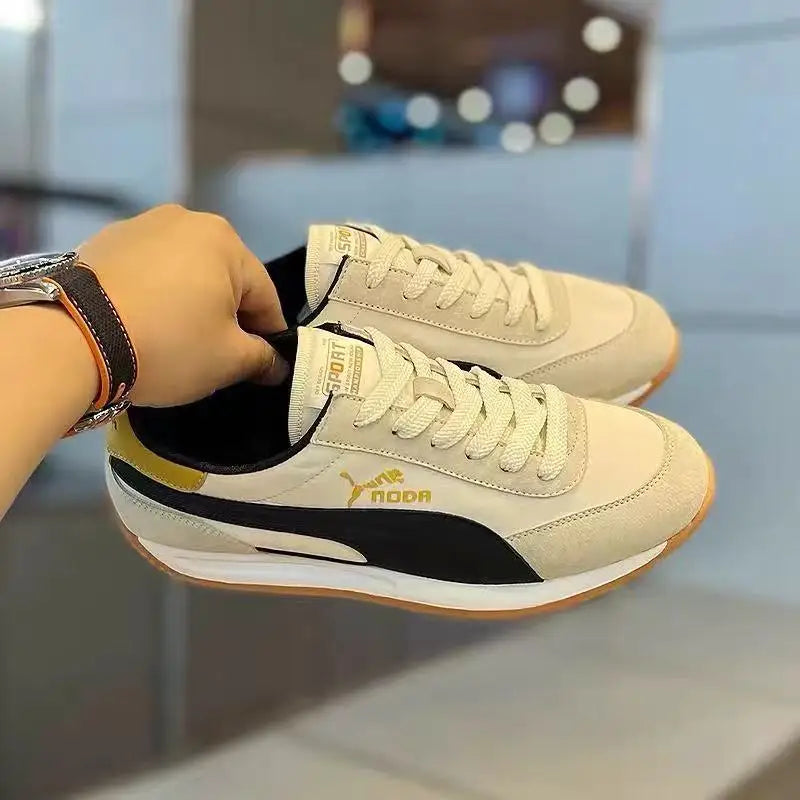 Leather Men Shoes Sneaker Trend Sports Running Breathable Men‘s Sneakers Non-slip Footwear Shoe for Male Walking Autumn