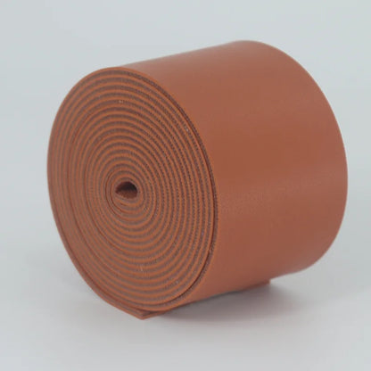 1 Roll of 5cm Wide Napa Texture Faux Leather PU Strip Single Sided 2mm Thickness for DIY Clothing Accessories Sewing Supplies