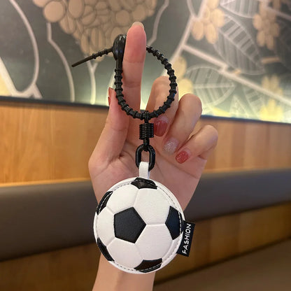 Leather Football Keychain Baseball Basketball Volleyball Leather Pendant Ladies Bag Accessories Car Key Pendant