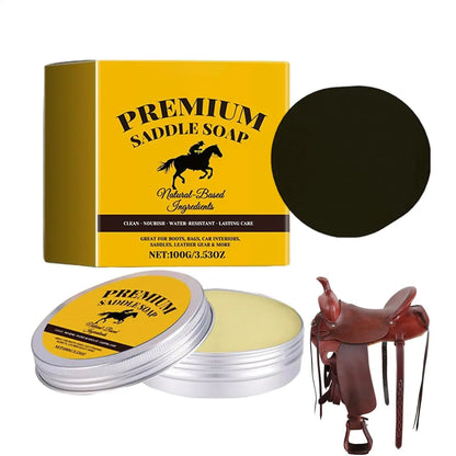Leather Shoe Cleaner Saddle Soap Premium Shoe Care Soap To Deep Clean Condition Restore and Protect Leather Shoes and Boots