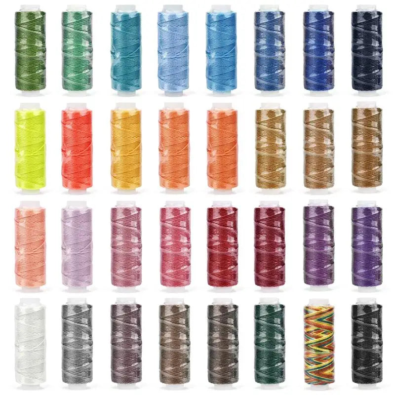 0.65mm Leather Waxed Thread Cord Polyester Coated Sewing Thread DIY Handmade Leather Stitching Rope Bracelets Jewelry 25M
