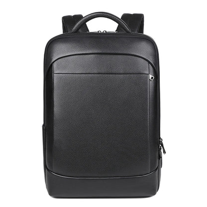 100% Genuine Leather Backpack Men 15.6 Inch Laptop Backpack USB Charge Anti-Theft Waterproof Large Capacity Male Travel Bags