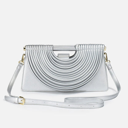 Handbags for Women 2025 New Gold Luxury Designer Brand Handwoven Noodle Bags Leather Pulled Hobo Silver Evening Clutch Chic