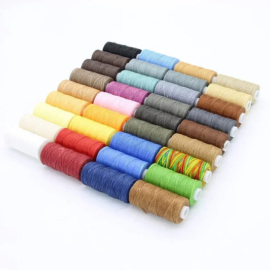 50M 0.8Mm Thickness Waxed Thread For Leather Waxed Cord For Diy Handicraft Tool Hand Stitching Thread Flat Waxed Sewing Line