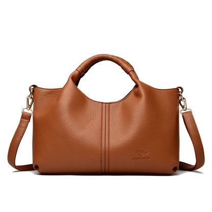 Authentic Leather Tote Bag Luxury Large Capacity Women's Single Shoulder Diagonal Crossbody Bags Fashion Simple Female Handbag