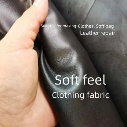 0.8/1mm Thick Black Sheepskin Leather, Real Leather Fabric. DIY Handmade for Clothes. Bag. Leather Repair, Whole Sheepskin Leath