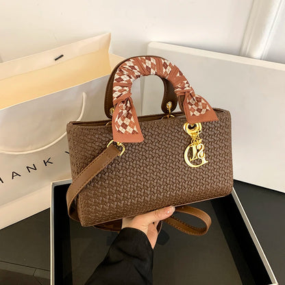 Luxury Leather Tote Bag for Ladies - Water-Resistant Designer Inspired Handbag with Interior Organizer
