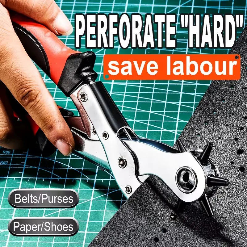 Leather Hole Punch Pliers Tools Multifunctional StainlessSteel Belt Hole Punching Tool Heavy Duty Eyelet Puncher Crafts Tool