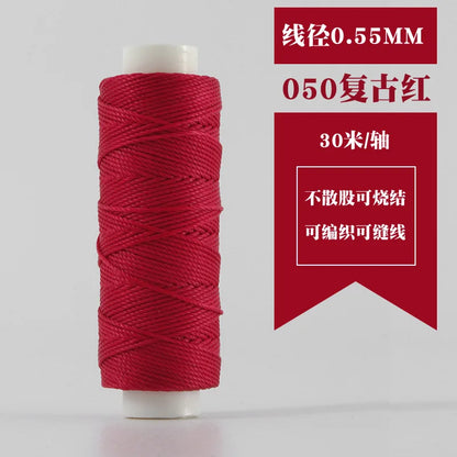 0.55mm Leather Waxed Sewing Thread For Hand Stitching Leather Cord DIY Bracelet Jewelry Making Round Waxed Line