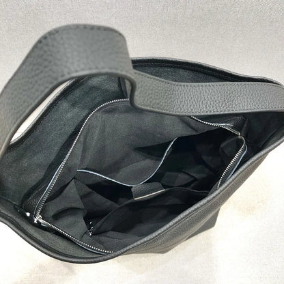 Genuine leather luxury women's bag large capacity commuting Tote bag high-quality  cowhide bucket bag one shoulder handbag